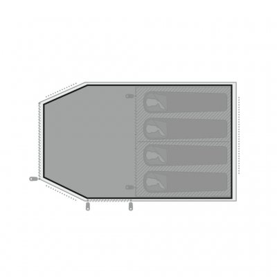 Abdeckung für den Bodenschutz für das Familienzelt Easy Camp Hamra 4