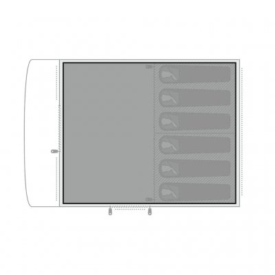 Abdeckung für den Bodenschutz für das Familienzelt Easy Camp Skarvan 6