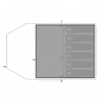Abdeckung für den Bodenschutz für das Familienzelt Easy Camp Kullen 6 Air
