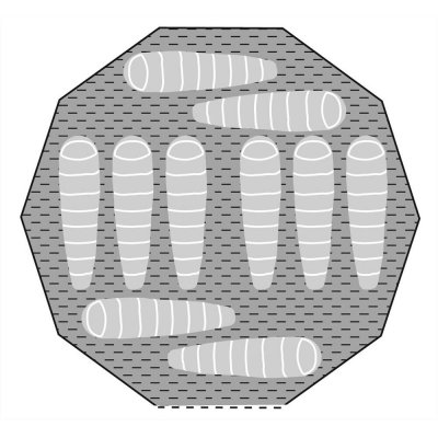 Planlösning för tältmatta till Robens Mohawk.
