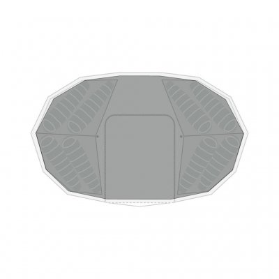 Die Zeltunterlage bedeckt das gesamte Zelt und schützt vor Schmutz und Feuchtigkeit.