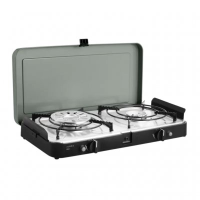 Campingspisen har även ett ställ för en kaffekanna.