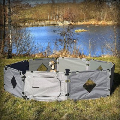 Hundegehege fürs Camping mit Zelt, Wohnwagen oder Wohnmobil.