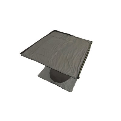 Sovsäcken går öppna helt för att använda som täcke.