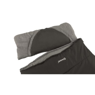 Kudden på sovsäcken Outwell Contour Midnight Black kan tas av via en dragkedja.