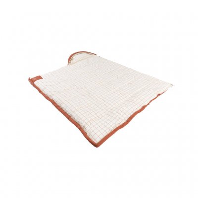 Der Camping-Schlafsack Outwell Camper Lux lässt sich öffnen und als Bettdecke verwenden.