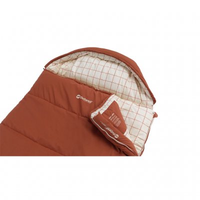 Der Schlafsack Outwell Camper Lux verfügt über eine isolierte Abdeckleiste entlang des Reißverschlusses, die für zusätzliche Wär