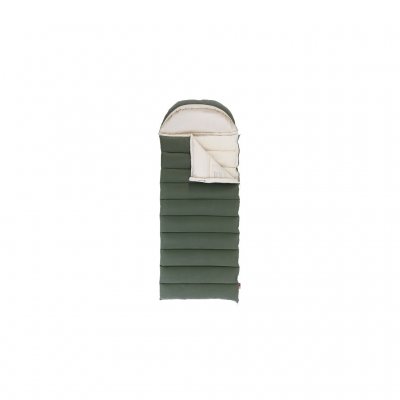 Outwell Constellation Lux: ein superwarmer, preisgekrönter Camping-Schlafsack mit weichem Baumwollfutter. Seine breite, rechteck