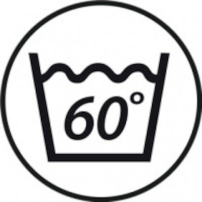 Bei 60 °C waschbar.