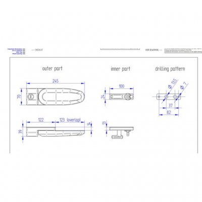 Mått för Thule Inside-Out Lock G2