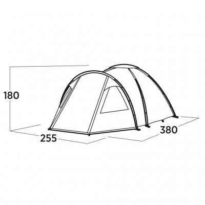 Grundriss Innenzelt und Wohnraum für Easy Camp Kinn 4
