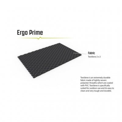 Strapazierfähiges Material aus Textiline, gewebtes Polyester, besonders resistent gegen Sonnenlicht.