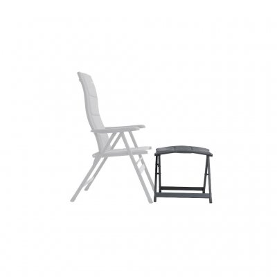 Schnell trocknende Polsterung an der Fußstütze des Campingstuhls.