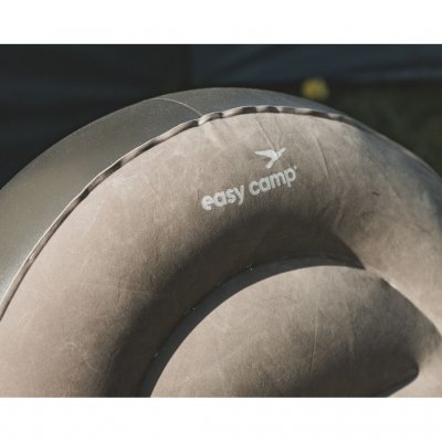 Aufblasbares Lounge-Set mit beflockter PVC-Oberfläche und Sitzfläche aus weichem Velours, das sich angenehm weich auf der Haut a