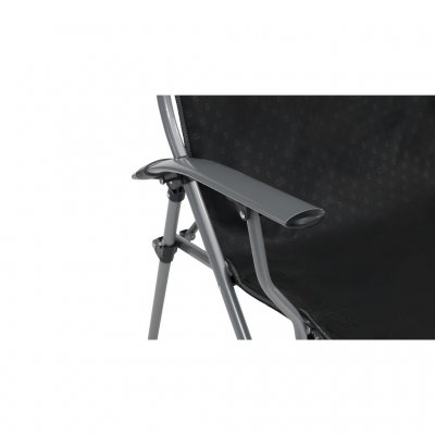 Stabile Armlehnen aus Metall verleihen dem Campingstuhl Outwell Goya XL ein hochwertiges Gefühl.