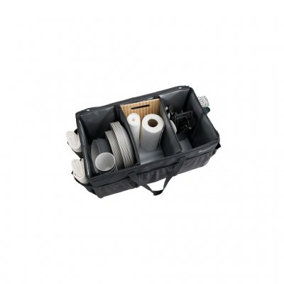 Große Öffnung oben mit Reißverschluss.