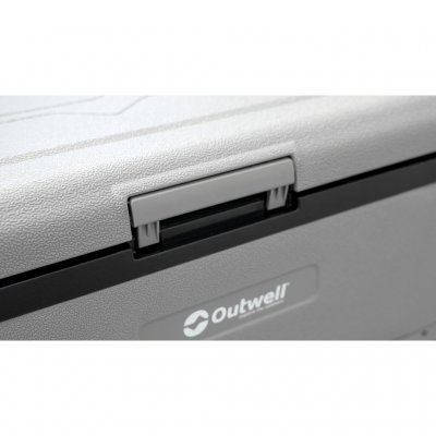 Kompressorbetriebene Kühlbox mit einem Fach. Den Sie von beiden Seiten öffnen können