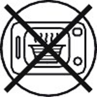 Ska inte användas i microvågsugn.