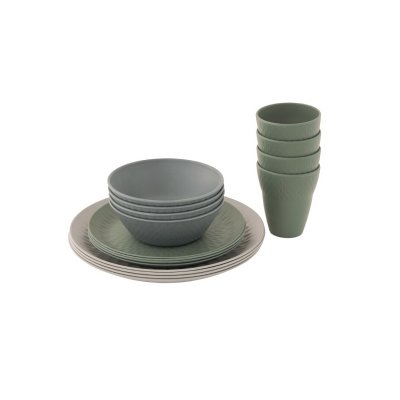 Servis för fyra personer i tålig melamine från Outwell.