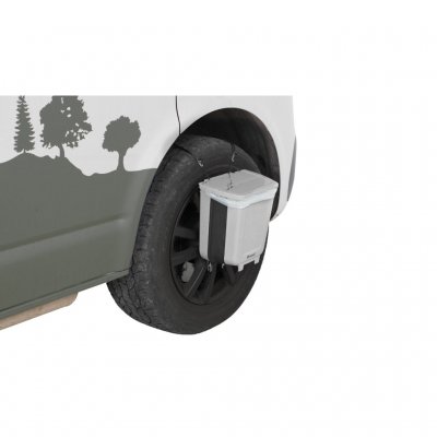 Kan hängas upp på däck, ryggstöd m.m med de medföljande monteringsremmar plus krokar.