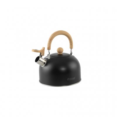 1,8-Liter-Kaffeekanne aus Edelstahl mit Pfeifsignal für Camping mit Zelt, Wohnwagen oder Wohnmobil.
