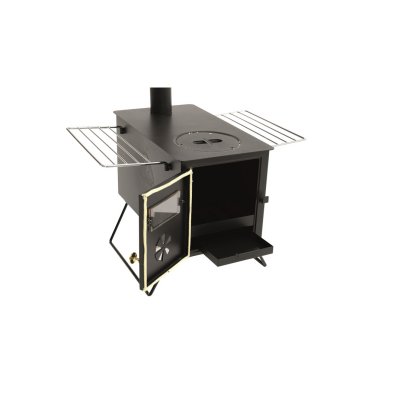 Stor lucka och asklåda gör den lätt att elda i.