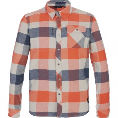 Praktisches und bequemes Flanellhemd der schwedischen Marke 2117, hergestellt aus Bio-Baumwolle und recyceltem Polyester.