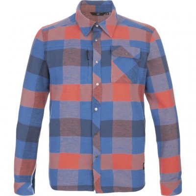 Praktisches und bequemes Flanellhemd der schwedischen Marke 2117, hergestellt aus Bio-Baumwolle und recyceltem Polyester.