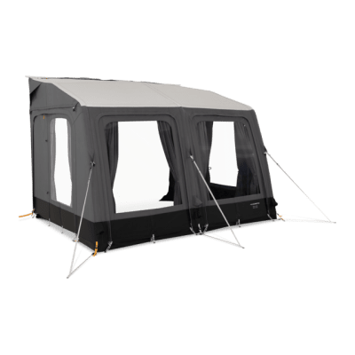 Das Dometic Rally Air Stay 330 S ist ein Vorzelt, das sowohl für Wohnwagen als auch für Wohnmobile geeignet ist.