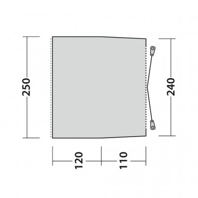 Grundriss für das Outwell Sleep Annexe Cross PowerAir