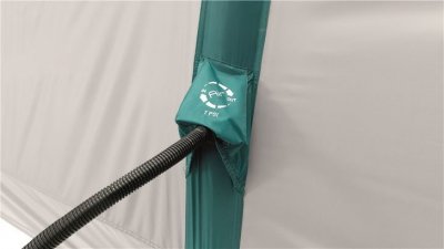 Pump ingår i tältet.