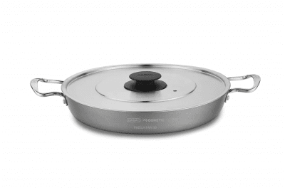 Eine leichte, aber robuste Aluminium-Pfanne mit 28 cm Ø