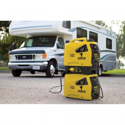 Champion 2000W elverket går parallellkoppla för ökad effekt.