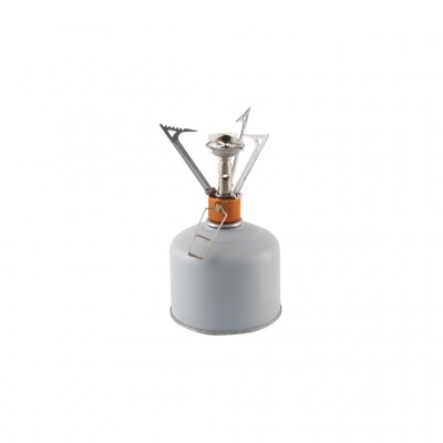 The burner attaches directly to the gas cylinder.