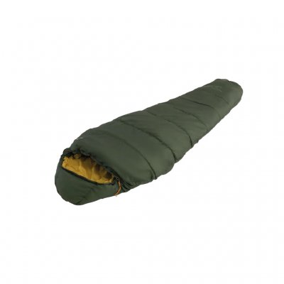 Easy Camp Falcon III ist ein warmer Schlafsack mit doppellagiger Füllung, geeignet von Frühling bis Herbst.