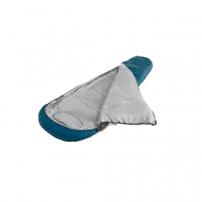 Überlappende Kante entlang des Schlafsack-Reißverschlusses, um Wärmeverlust zu minimieren.