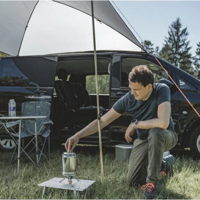 Markise mit zusätzlicher Stehhöhe für Vans, Wohnwagen und kleinere Wohnmobile, 2,5 x 2,5 Meter.