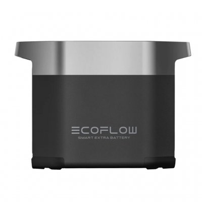 EcoFlow Delta 2 Power Station extra batteri från sidan.
