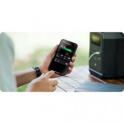 Styr ditt extra batteri via din Power Station med EcoFlows app.