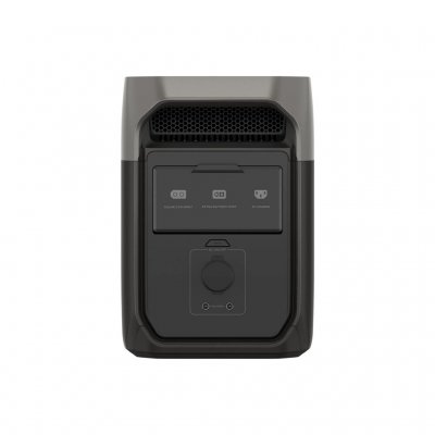 EcoFlow Delta 3 Rückseite mit Ladeanschlüssen und 12V Ausgang.