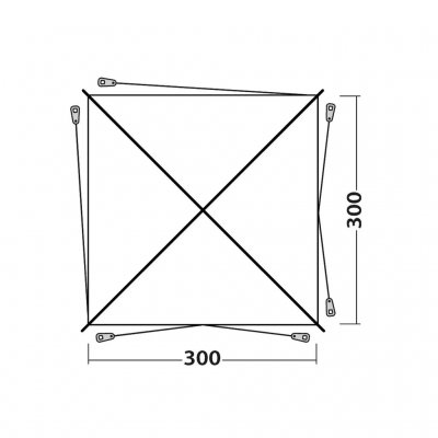 Grundriss für das Outwell Fastlane 300 Shelter