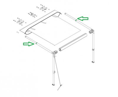 Passar både höger och vänster arm på Fiamma påsmarkiser.