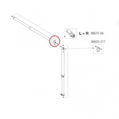 Fäste för arm Fiamma Caravanstore Zip