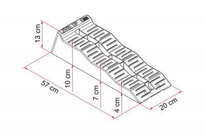 Måttskiss för nivåklossarna