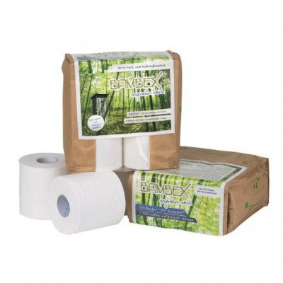 Bambex Premium Toalettpapper 4-pack miljövänligt toalettpapper gjort av bambu och sockerrör