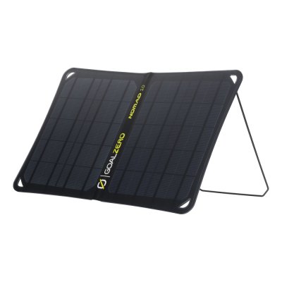 Goal Zero Nomad 10 fullt uppställd har den en effekt på 10W
