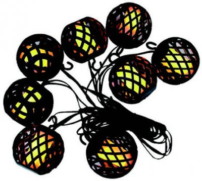 8 st LED lyktor med flameffekt, kopplas in i 230V uttag