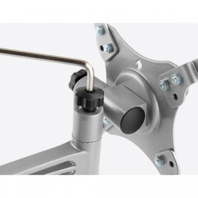 Die TV-Halterung ist neigbar und kann in der gewünschten Position arretiert werden.