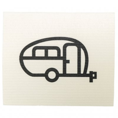 Geschirrtuch Wohnwagen Retro - Weiß