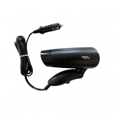 Smart Living 12-V-Reisehaartrockner im zusammengeklappten Zustand.